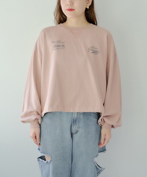 Another Branch olive des olive(アナザーブランチオリーブデオリーブ)の「ピグメントドロスト裏毛プルオーバー(Tシャツ/カットソー・レディース・スミクロ/アイボリー/ブラウン/ピンク・FREE)」の15枚目の写真