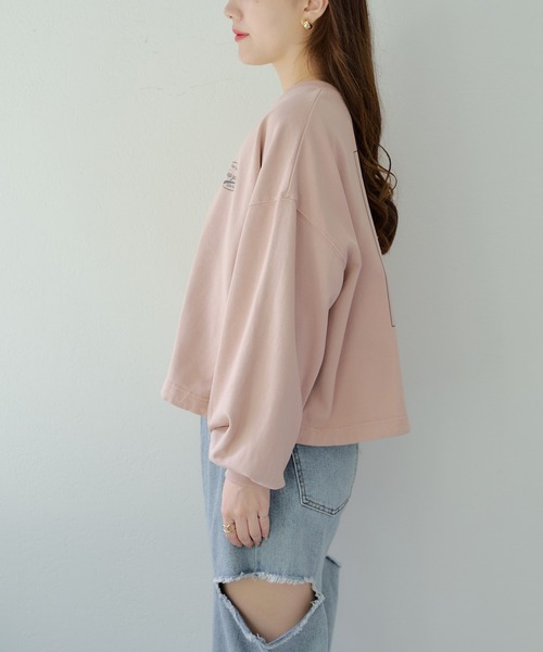 Another Branch olive des olive(アナザーブランチオリーブデオリーブ)の「ピグメントドロスト裏毛プルオーバー(Tシャツ/カットソー・レディース・スミクロ/アイボリー/ブラウン/ピンク・FREE)」の16枚目の写真
