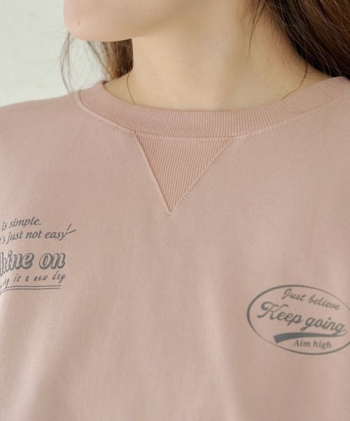 Another Branch olive des olive(アナザーブランチオリーブデオリーブ)の「ピグメントドロスト裏毛プルオーバー(Tシャツ/カットソー・レディース・スミクロ/アイボリー/ブラウン/ピンク・FREE)」の19枚目の写真