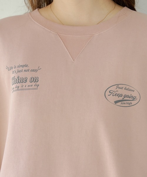 Another Branch olive des olive(アナザーブランチオリーブデオリーブ)の「ピグメントドロスト裏毛プルオーバー(Tシャツ/カットソー・レディース・スミクロ/アイボリー/ブラウン/ピンク・FREE)」の20枚目の写真