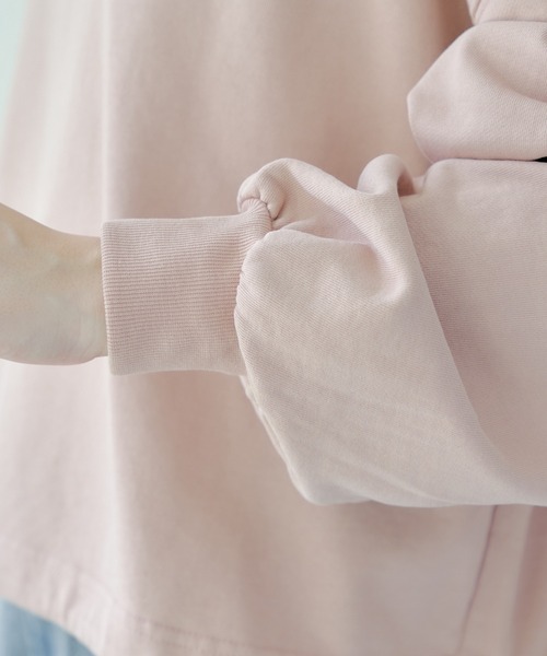 Another Branch olive des olive(アナザーブランチオリーブデオリーブ)の「ピグメントドロスト裏毛プルオーバー(Tシャツ/カットソー・レディース・スミクロ/アイボリー/ブラウン/ピンク・FREE)」の21枚目の写真
