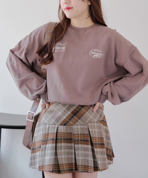 Another Branch olive des olive(アナザーブランチオリーブデオリーブ)の「ピグメントドロスト裏毛プルオーバー(Tシャツ/カットソー・レディース・スミクロ/アイボリー/ブラウン/ピンク・FREE)」の6枚目の写真