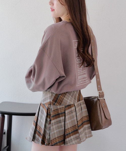Another Branch olive des olive(アナザーブランチオリーブデオリーブ)の「ピグメントドロスト裏毛プルオーバー(Tシャツ/カットソー・レディース・スミクロ/アイボリー/ブラウン/ピンク・FREE)」の7枚目の写真