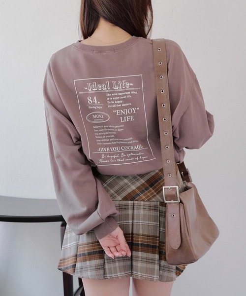 Another Branch olive des olive(アナザーブランチオリーブデオリーブ)の「ピグメントドロスト裏毛プルオーバー(Tシャツ/カットソー・レディース・スミクロ/アイボリー/ブラウン/ピンク・FREE)」の8枚目の写真