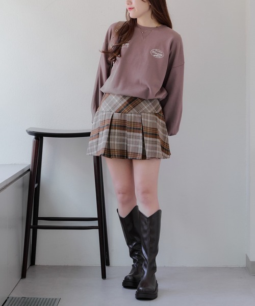 Another Branch olive des olive(アナザーブランチオリーブデオリーブ)の「ピグメントドロスト裏毛プルオーバー(Tシャツ/カットソー・レディース・スミクロ/アイボリー/ブラウン/ピンク・FREE)」の10枚目の写真