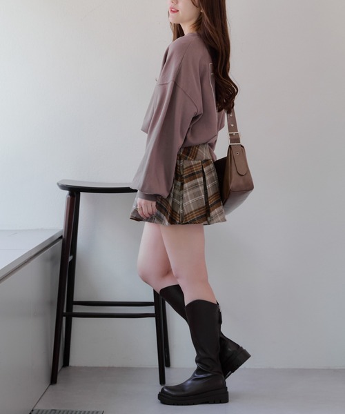 Another Branch olive des olive(アナザーブランチオリーブデオリーブ)の「ピグメントドロスト裏毛プルオーバー(Tシャツ/カットソー・レディース・スミクロ/アイボリー/ブラウン/ピンク・FREE)」の11枚目の写真