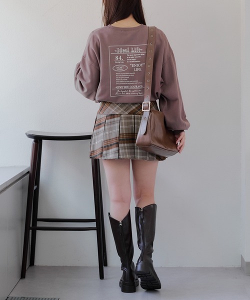 Another Branch olive des olive(アナザーブランチオリーブデオリーブ)の「ピグメントドロスト裏毛プルオーバー(Tシャツ/カットソー・レディース・スミクロ/アイボリー/ブラウン/ピンク・FREE)」の12枚目の写真