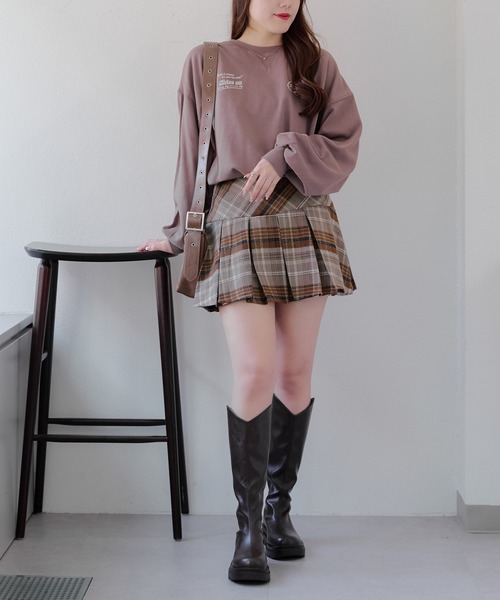Another Branch olive des olive(アナザーブランチオリーブデオリーブ)の「ピグメントドロスト裏毛プルオーバー(Tシャツ/カットソー・レディース・スミクロ/アイボリー/ブラウン/ピンク・FREE)」の14枚目の写真