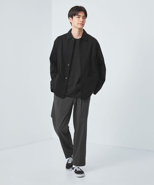 green label relaxing(グリーンレーベルリラクシング)の「バギーサテン カバーオール(カバーオール・メンズ・ブラック/モカ・S/M/L/XL)」の4枚目の写真