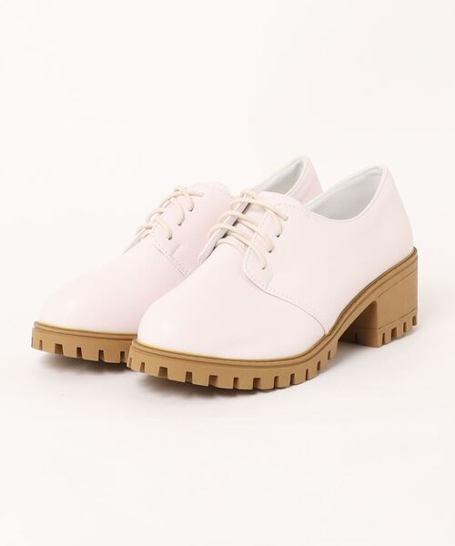 STYLEBLOCK(スタイルブロック)の「レザー調レースアップシューズ(パンプス・レディース・オフホワイト/ブラック/ダークブラウン・37/39/38/40/35/36)」の6枚目の写真