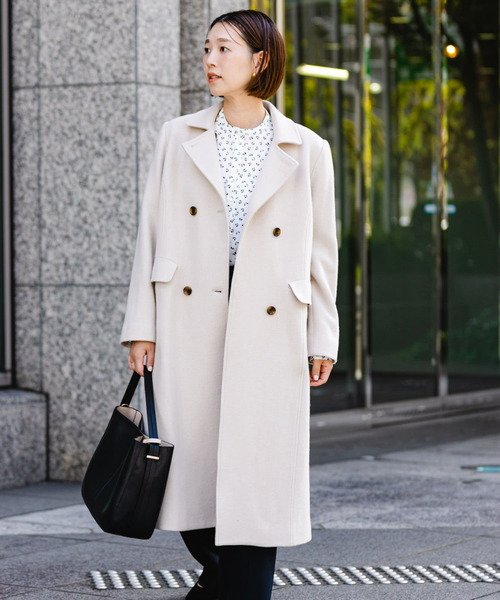 SACA FOX ARIANNA ホワイト ファーコート ロングコート 放送大学 割引 SACA ロングコート（楽天 ファーコート ホワイト