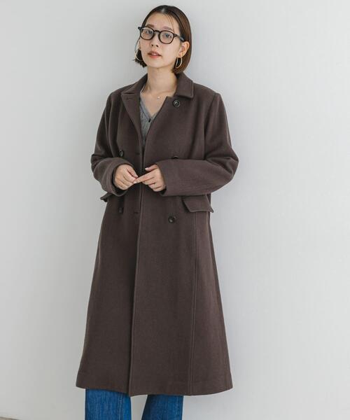 F by ROSSO（エフバイロッソ）の「F by ROSSO　モッサダブルロングコート（その他アウター・レディース・ネイビー/モカ/ベージュ系その他・36/38）」の17枚目の写真