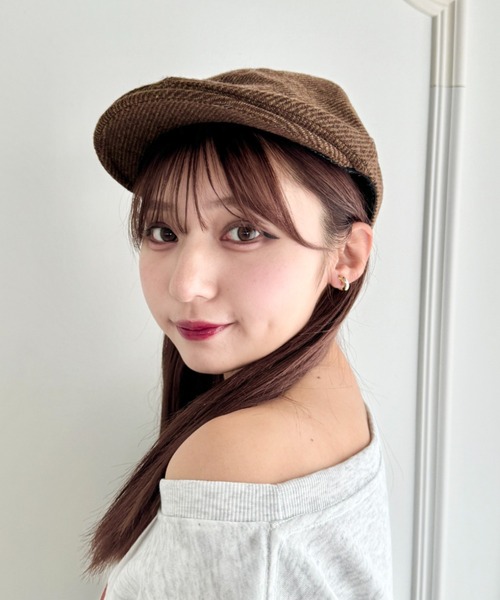 セール】ヘリンボーンハンチング帽（ハンチング/ベレー帽