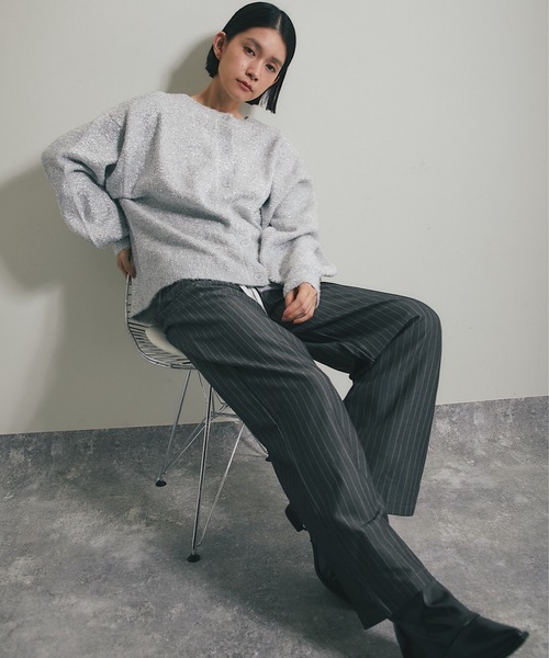 ANOTHER S（アナザーエス）の「ダブルウェストストライプパンツ