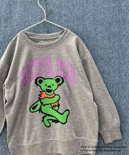 Grateful Dead（グレイトフルデッド）の「【 GRATEFUL DEAD / グレイトフル・デッド 】 デッド・ベア キャラクタープリント フロントデザイン ビッグシルエット ロンT 長袖 キッズ（Tシャツ/カットソー・キッズ・ブラック/オフホワイト/ダークグリーン/杢グレー/チャコール/オートミール/ネイビー/ベージュ/ホワイト系その他/グリーン系その他/ブラック系その他/ヘザーチャコール/ホワイト系その他2/グレー系その他/グレー系その他2/ブルー系その他・140/130/120/110/160/150）」の6枚目の写真