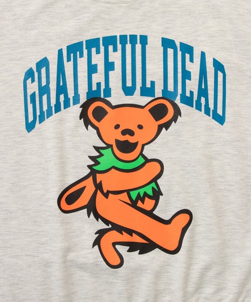 【メキシコ製】グレイトフルデッド ロンT ベアプリント スリーブプリント　白 GRATEFUL DEAD / グレイトフル・デッド 】 デッド・ベア