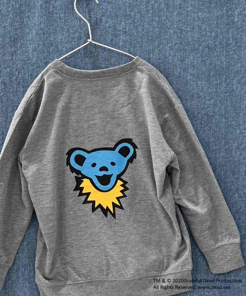 Grateful Dead（グレイトフルデッド）の「【 GRATEFUL DEAD / グレイトフル・デッド 】 デッド・ベア キャラクタープリント フロントデザイン ビッグシルエット ロンT 長袖 キッズ（Tシャツ/カットソー・キッズ・ブラック/オフホワイト/ダークグリーン/杢グレー/チャコール/オートミール/ネイビー/ベージュ/ホワイト系その他/グリーン系その他/ブラック系その他/ヘザーチャコール/ホワイト系その他2/グレー系その他/グレー系その他2/ブルー系その他・140/130/120/110/160/150）」の18枚目の写真