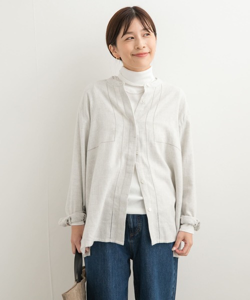 URBAN RESEARCH DOORS(アーバンリサーチドアーズ)の「エンブロイダリーシャツ(シャツ/ブラウス・レディース・グレー系その他/ホワイト系その他・MEDIUM)」の3枚目の写真