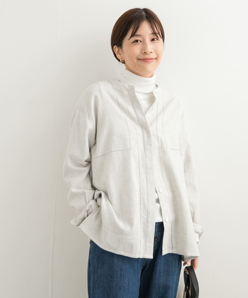 URBAN RESEARCH DOORS(アーバンリサーチドアーズ)の「エンブロイダリーシャツ(シャツ/ブラウス・レディース・グレー系その他/ホワイト系その他・MEDIUM)」の4枚目の写真