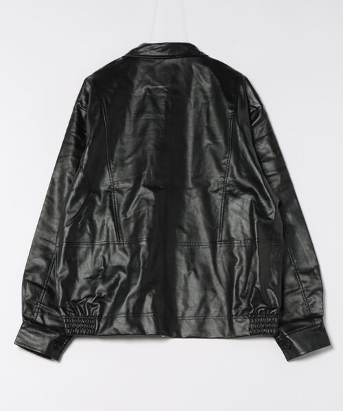 Sakka（サッカ）の「PUレザ－ルーズジャケット（ブルゾン・メンズ・ブラック・LARGE/X-LARGE/MEDIUM）」の4枚目の写真