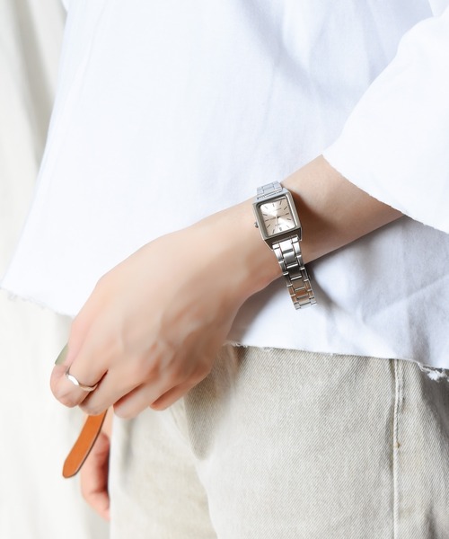 CASIO（カシオ）】クラシックメタルスクエア（アナログ腕時計