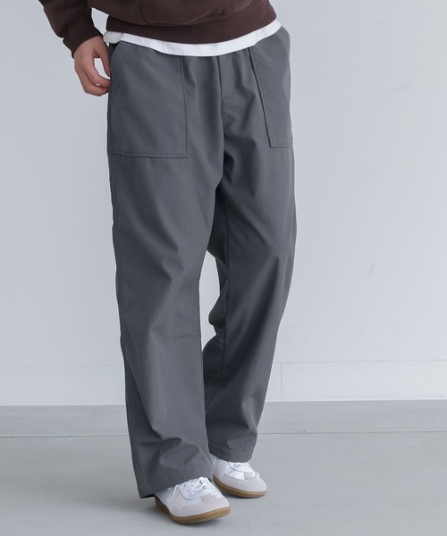 n'OrLABEL（ノアールレーベル）の「『ナイロン裏フリースファティーグパンツ』（その他パンツ・メンズ・チャコール/ブラック・L/M）」の3枚目の写真