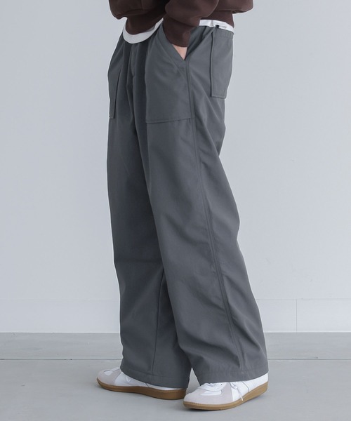 n'OrLABEL（ノアールレーベル）の「『ナイロン裏フリースファティーグパンツ』（その他パンツ・メンズ・チャコール/ブラック・L/M）」の4枚目の写真