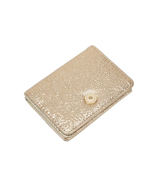 MERCURYDUO（マーキュリーデュオ）の「【MERCURYDUO/マーキュリーデュオ】メタリッククラック調型押し　三つ折りミニ財布（財布・レディース・ブラック/グレイッシュベージュ/シルバー/ピンク/ゴールド・FREE）」の6枚目の写真