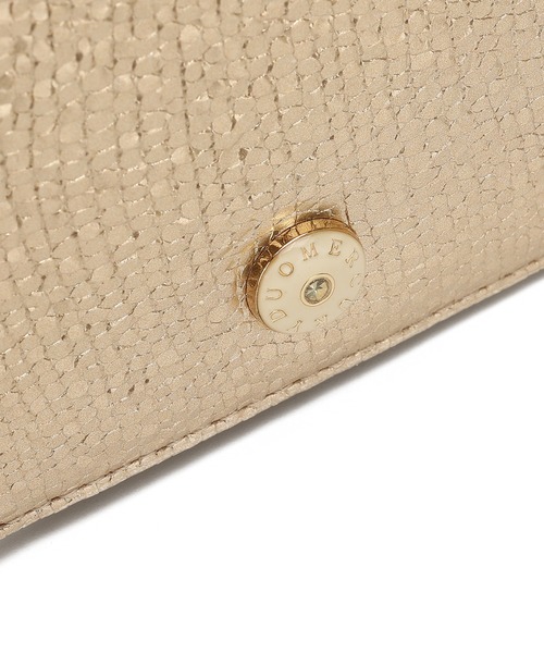 MERCURYDUO（マーキュリーデュオ）の「【MERCURYDUO/マーキュリーデュオ】メタリッククラック調型押し　三つ折りミニ財布（財布・レディース・ブラック/グレイッシュベージュ/シルバー/ピンク/ゴールド・FREE）」の8枚目の写真