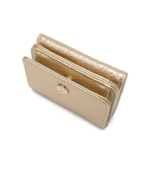 MERCURYDUO（マーキュリーデュオ）の「【MERCURYDUO/マーキュリーデュオ】メタリッククラック調型押し　三つ折りミニ財布（財布・レディース・ブラック/グレイッシュベージュ/シルバー/ピンク/ゴールド・FREE）」の9枚目の写真