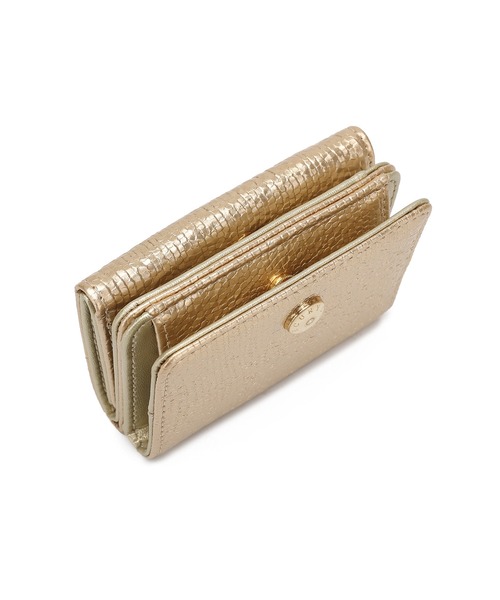 MERCURYDUO（マーキュリーデュオ）の「【MERCURYDUO/マーキュリーデュオ】メタリッククラック調型押し　三つ折りミニ財布（財布・レディース・ブラック/グレイッシュベージュ/シルバー/ピンク/ゴールド・FREE）」の10枚目の写真