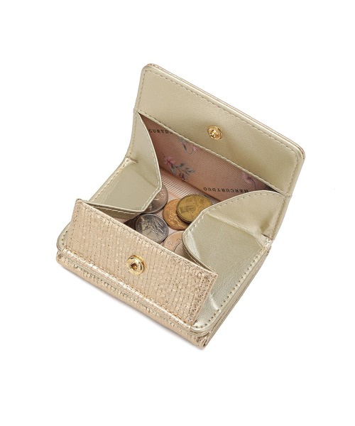 MERCURYDUO（マーキュリーデュオ）の「【MERCURYDUO/マーキュリーデュオ】メタリッククラック調型押し　三つ折りミニ財布（財布・レディース・ブラック/グレイッシュベージュ/シルバー/ピンク/ゴールド・FREE）」の11枚目の写真