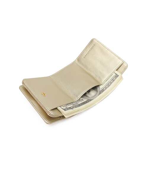 MERCURYDUO（マーキュリーデュオ）の「【MERCURYDUO/マーキュリーデュオ】メタリッククラック調型押し　三つ折りミニ財布（財布・レディース・ブラック/グレイッシュベージュ/シルバー/ピンク/ゴールド・FREE）」の19枚目の写真