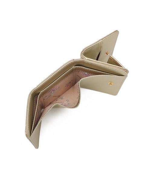 MERCURYDUO（マーキュリーデュオ）の「【MERCURYDUO/マーキュリーデュオ】メタリッククラック調型押し　三つ折りミニ財布（財布・レディース・ブラック/グレイッシュベージュ/シルバー/ピンク/ゴールド・FREE）」の22枚目の写真