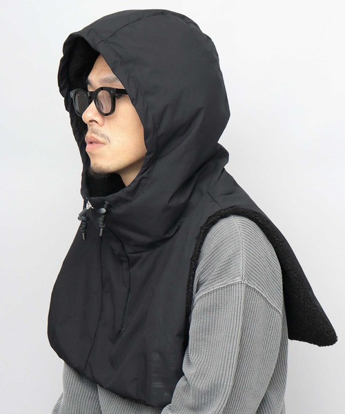 セール】防風 裏ボア ポリエステル フードウォーマー フロントハーフ