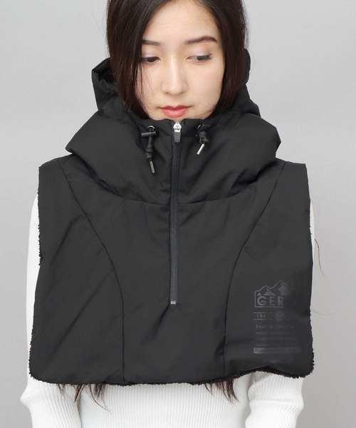 セール】防風 裏ボア ポリエステル フードウォーマー フロントハーフ