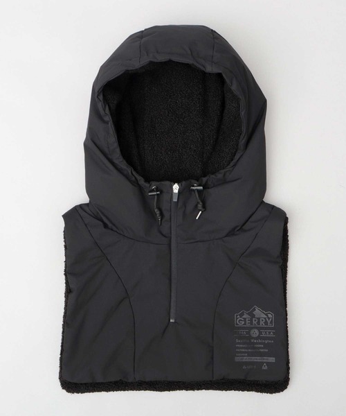 聖和学園 フード付きジャケット 、ウォーマー セール】防風 裏ボア ポリエステル フードウォーマー フロントハーフ