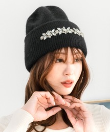 JULIA BOUTIQUE（ジュリアブティック）の「ビジュー付きニットキャップ（ニットキャップ/ビーニー）」