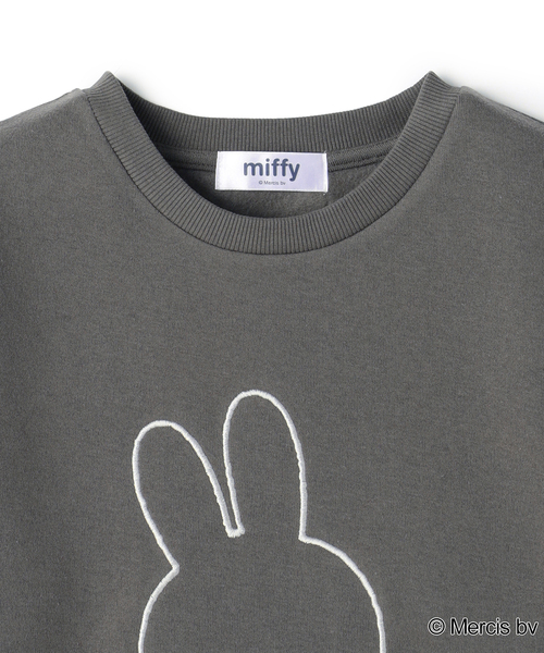 Miffy( ミッフィー)の「【miffy/ミッフィー】スリープ刺繍デザイン裏起毛プルオーバー(別注)(スウェット・レディース・アイボリー/グレー・LL/M/L)」の12枚目の写真