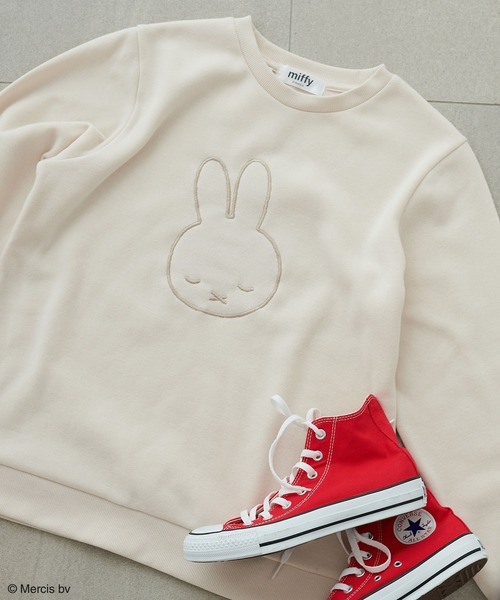 Miffy( ミッフィー)の「【miffy/ミッフィー】スリープ刺繍デザイン裏起毛プルオーバー(別注)(スウェット・レディース・アイボリー/グレー・LL/M/L)」の17枚目の写真