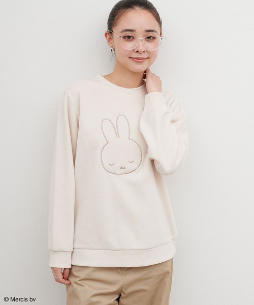 Miffy( ミッフィー)の「【miffy/ミッフィー】スリープ刺繍デザイン裏起毛プルオーバー(別注)(スウェット・レディース・アイボリー/グレー・LL/M/L)」の19枚目の写真