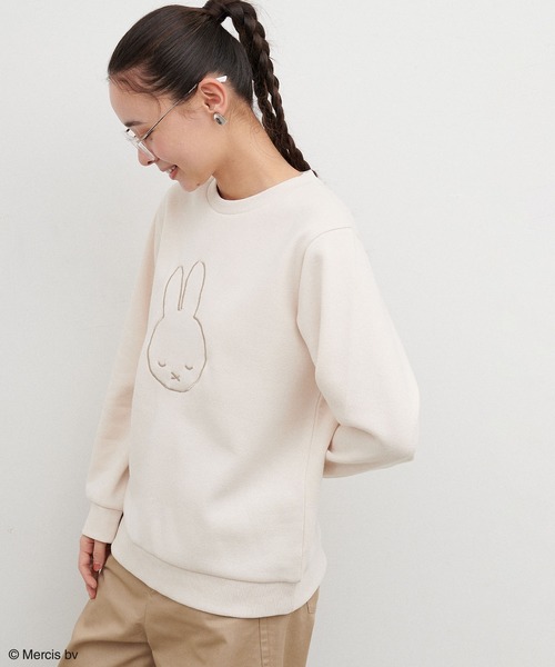 Miffy( ミッフィー)の「【miffy/ミッフィー】スリープ刺繍デザイン裏起毛プルオーバー(別注)(スウェット・レディース・アイボリー/グレー・LL/M/L)」の20枚目の写真