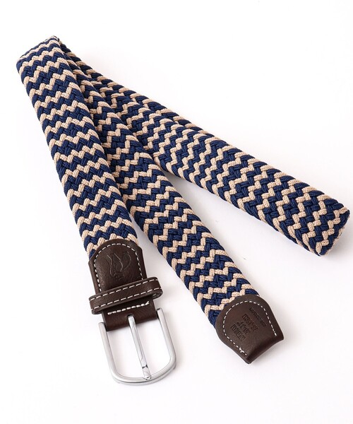 NOLLEY’S（ノーリーズ）の「【SWOLE PANDA/スウォール パンダ】RECYCLED WOVEN BELT ZIGZAG（ベルト・メンズ・ブルー系その他/マルチ・FREE）」の2枚目の写真