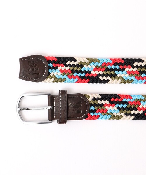 NOLLEY’S（ノーリーズ）の「【SWOLE PANDA/スウォール パンダ】RECYCLED WOVEN BELT ZIGZAG（ベルト・メンズ・ブルー系その他/マルチ・FREE）」の5枚目の写真