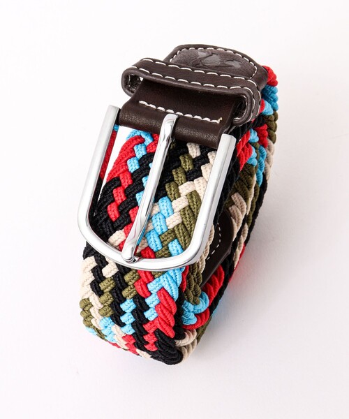 NOLLEY’S（ノーリーズ）の「【SWOLE PANDA/スウォール パンダ】RECYCLED WOVEN BELT ZIGZAG（ベルト・メンズ・ブルー系その他/マルチ・FREE）」の6枚目の写真