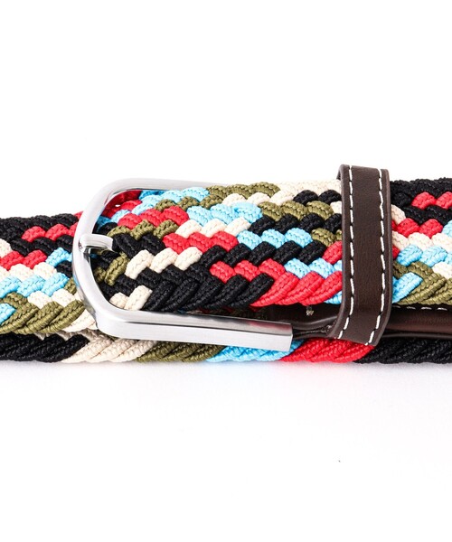 NOLLEY’S（ノーリーズ）の「【SWOLE PANDA/スウォール パンダ】RECYCLED WOVEN BELT ZIGZAG（ベルト・メンズ・ブルー系その他/マルチ・FREE）」の9枚目の写真