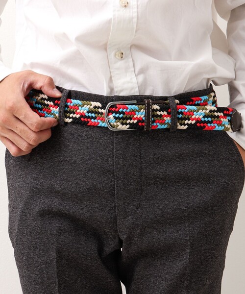 NOLLEY’S（ノーリーズ）の「【SWOLE PANDA/スウォール パンダ】RECYCLED WOVEN BELT ZIGZAG（ベルト・メンズ・ブルー系その他/マルチ・FREE）」の13枚目の写真