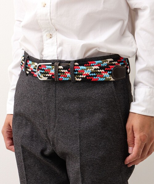NOLLEY’S（ノーリーズ）の「【SWOLE PANDA/スウォール パンダ】RECYCLED WOVEN BELT ZIGZAG（ベルト・メンズ・ブルー系その他/マルチ・FREE）」の14枚目の写真