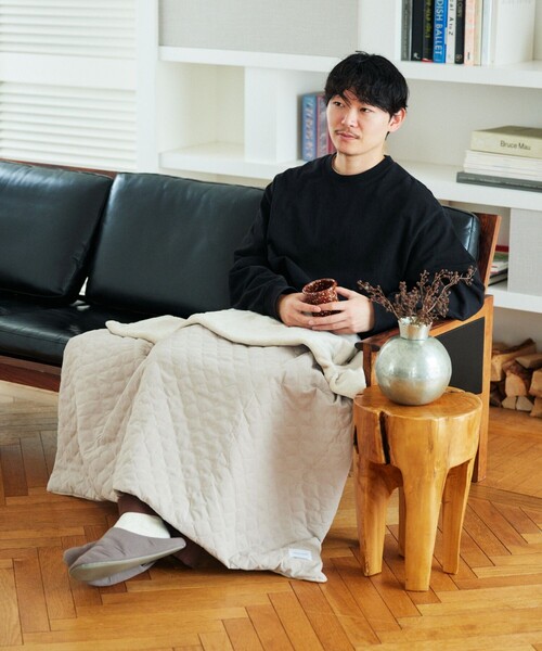 FREAK'S STORE（フリークスストア）の「QUILTING BLANKET FLANNEL キルティング ブランケット フランネル（家具・メンズ・ブラック/ベージュ・ONE SIZE）」の11枚目の写真