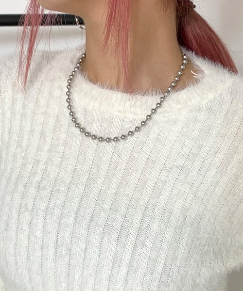 non-hedge(ノンヘッジ)の「シャギーリブショート丈ニットトップス(ニット/セーター・レディース・ベージュ/チャコールグレー/オフホワイト・FREE)」の15枚目の写真